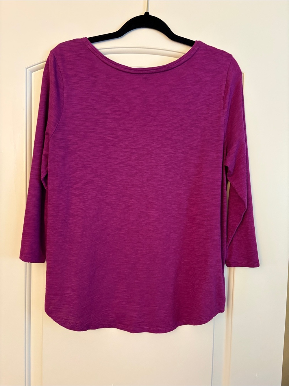 Chico's V-Neck Long Sleeve Top - Raspberry - Picture 2 of 3